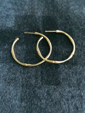 Julie Vos Bamboo Gold Hoop Earrings 🎉